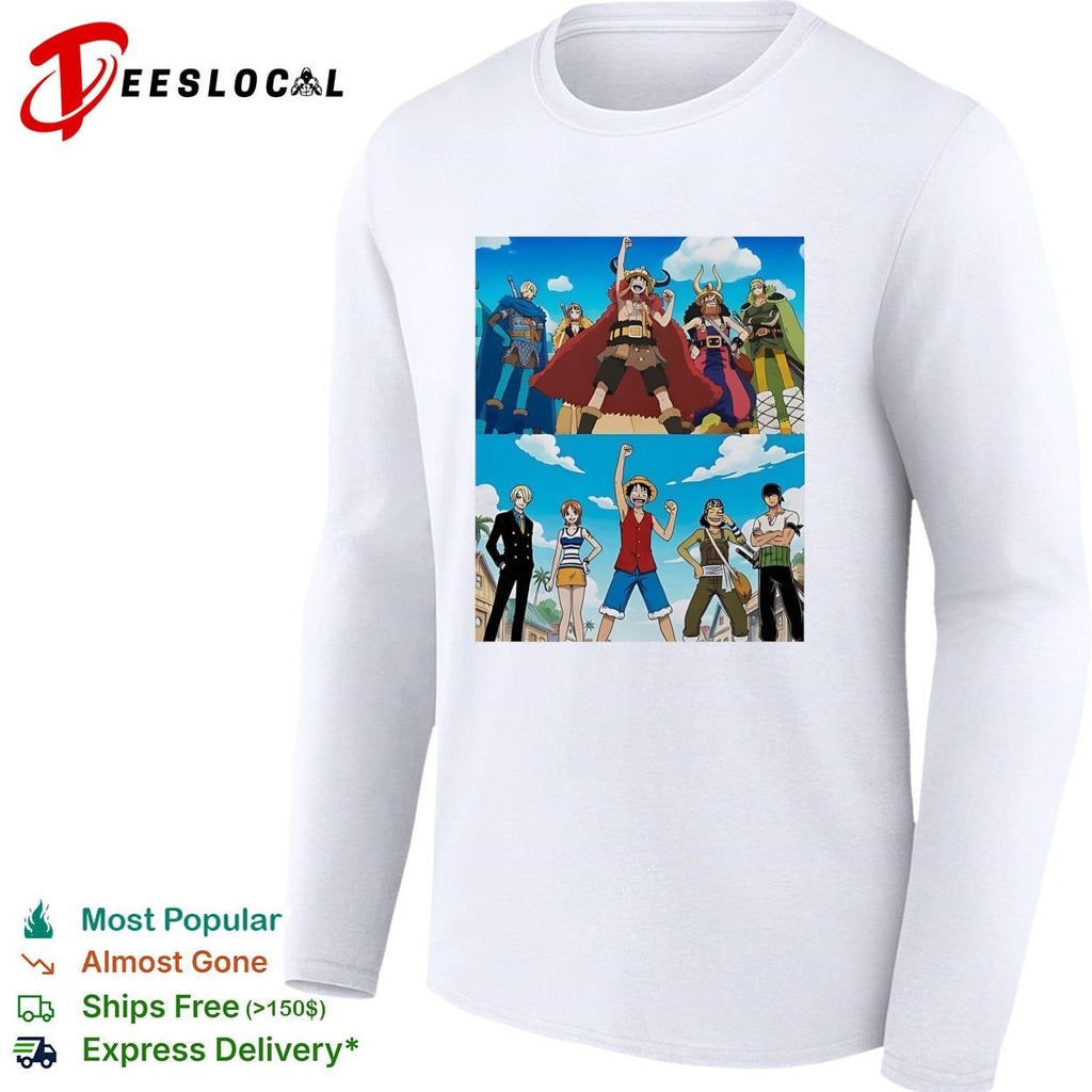 Onpice characters Anime pirate crew group poster shirt