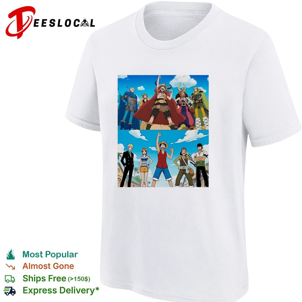 Onpice characters Anime pirate crew group poster shirt