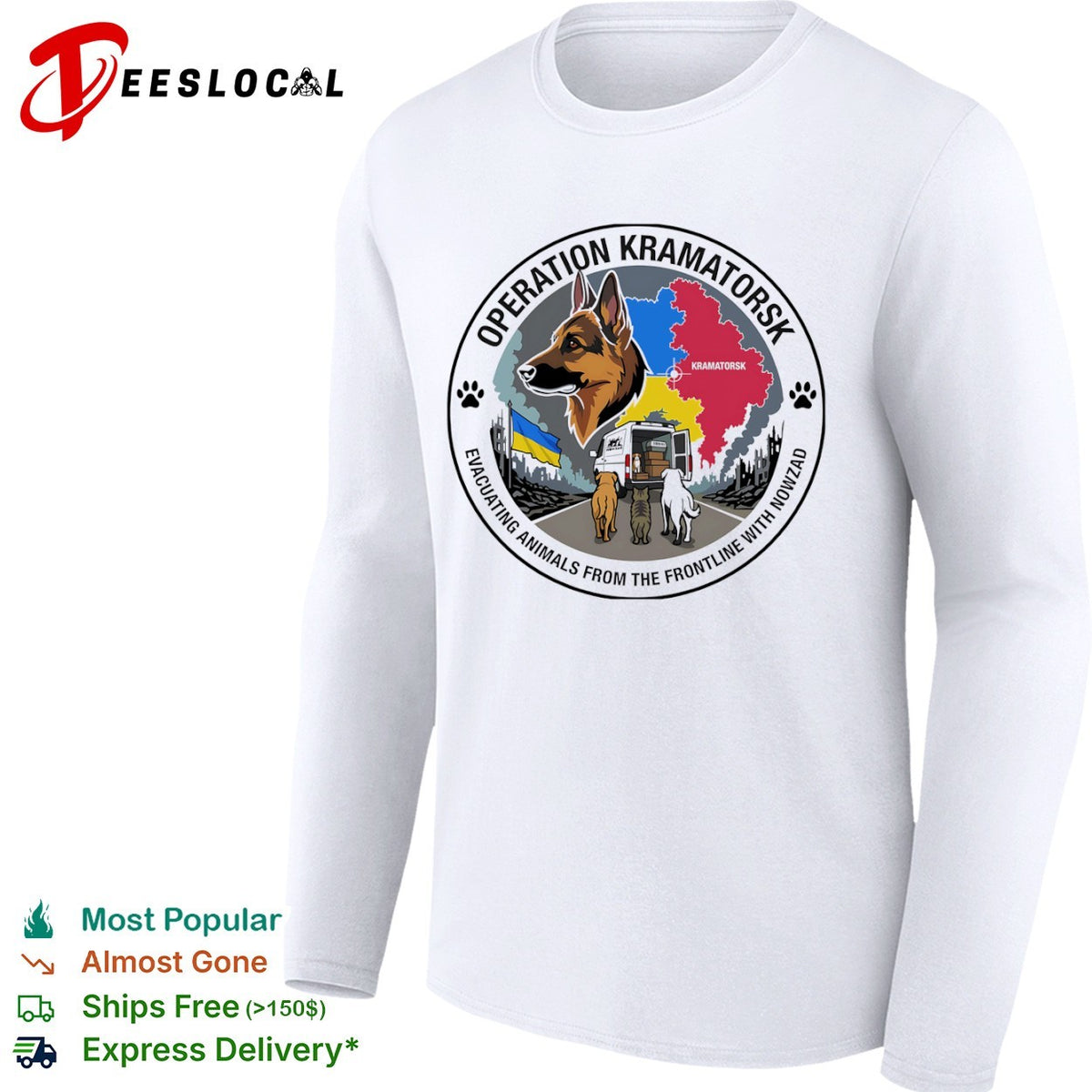Operation Kramatorsk Evacuating Animals from the Frontline with Nowzad shirt