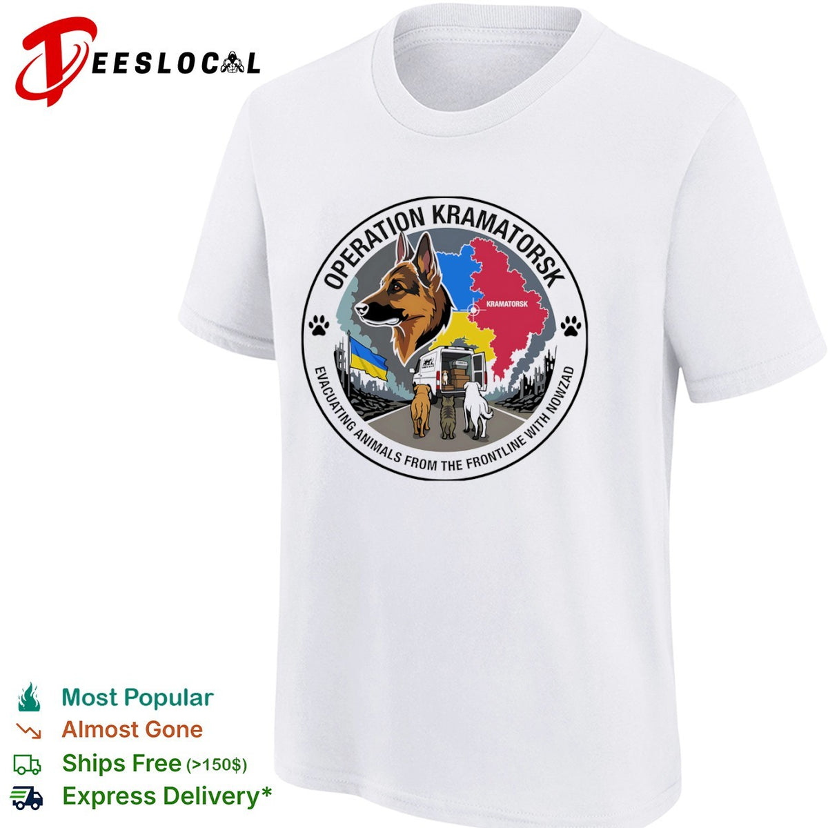 Operation Kramatorsk Evacuating Animals from the Frontline with Nowzad shirt