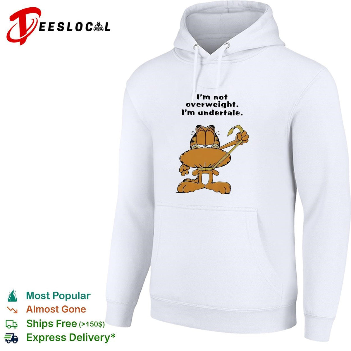 Orange cat I’m not overweight I’m undertale humor cat quote shirt