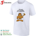 Orange cat I’m not overweight I’m undertale humor cat quote shirt