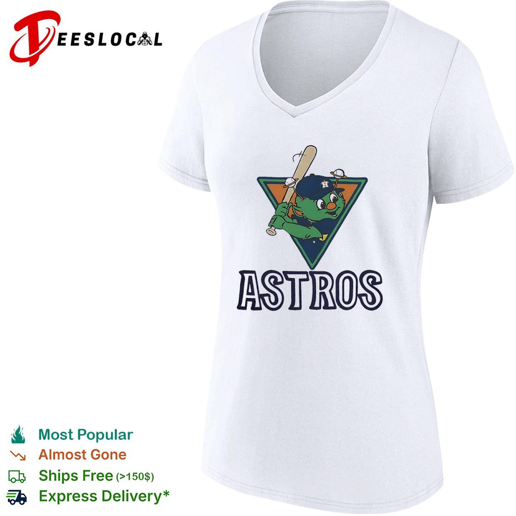 Orbit the Houston Astros Mascot with Saturn Rings and Baseball shirt