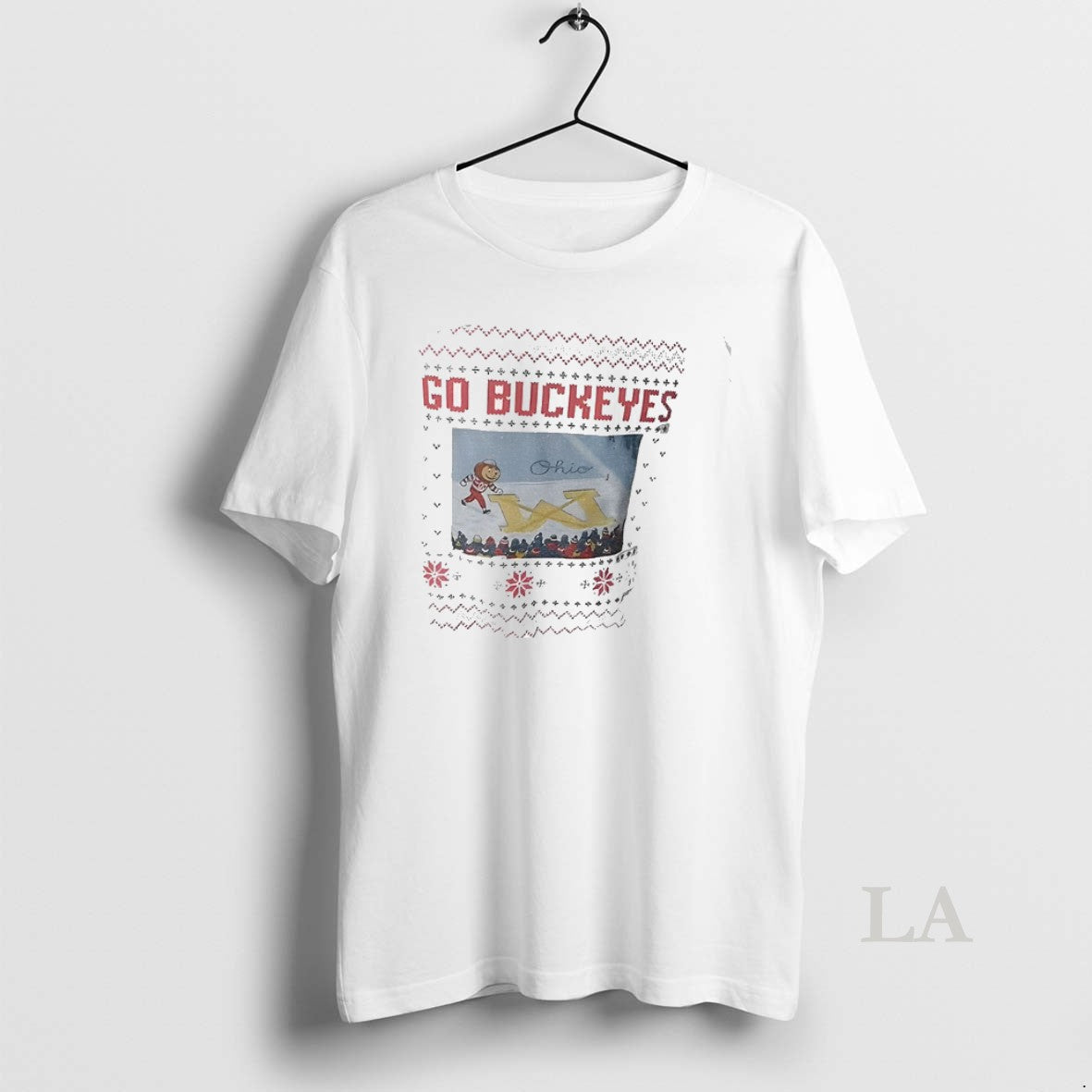 Original Brutus Buckeye Ohio Snow Brutus Crosses Out Michigan Cartoon