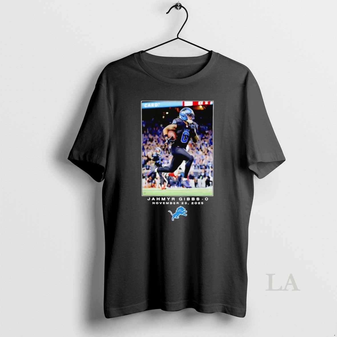 Original Jahmyr Gibbs Flash Moment Photo 2025 Detroit Lions
