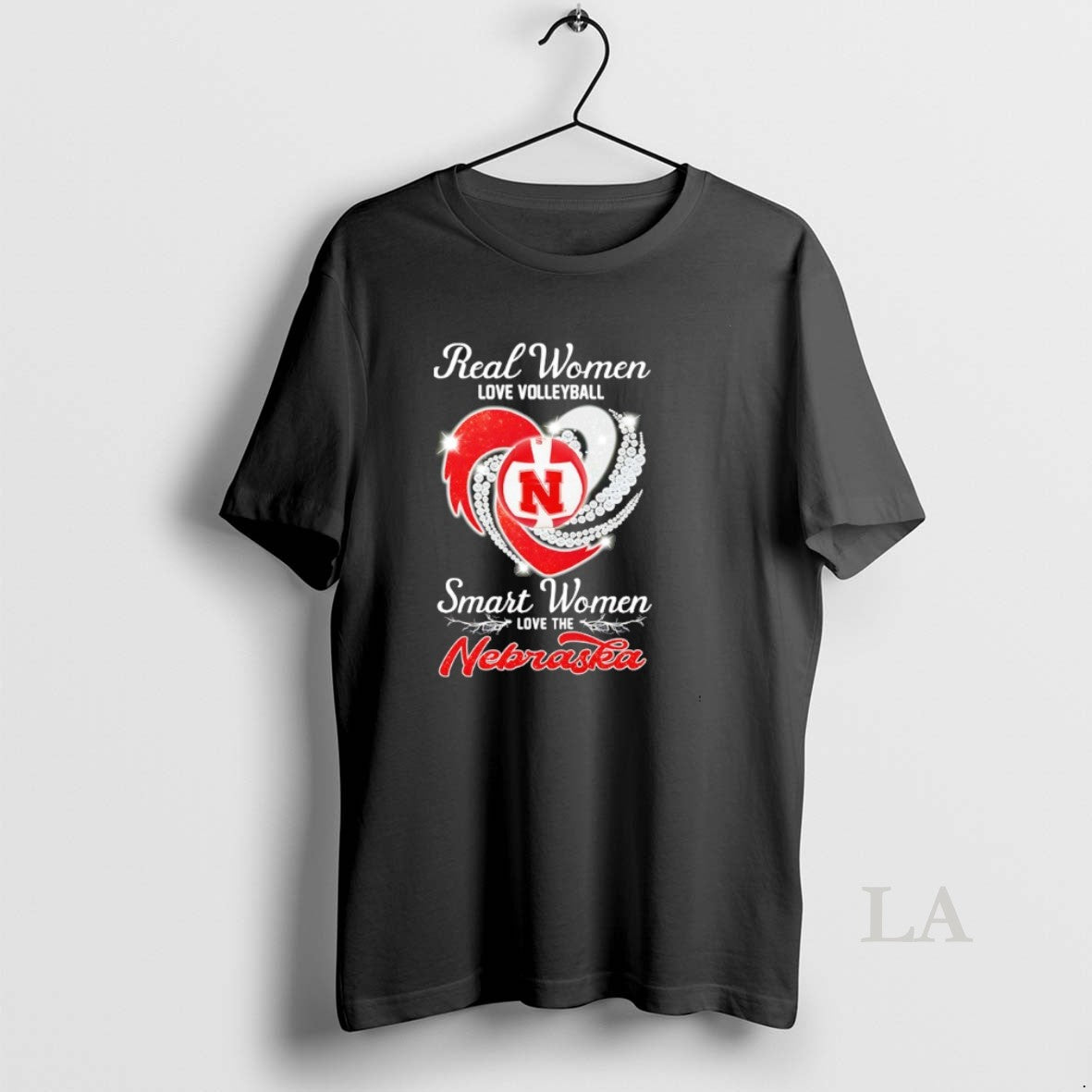 Original Real Women Love Volleyball Smart Women Love The Nebraska Diamond Heart