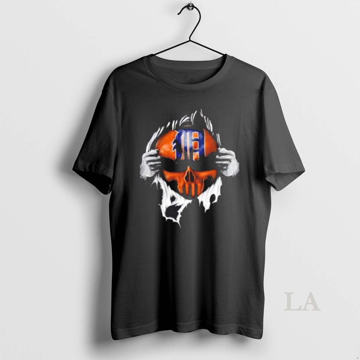 Original Ripped From The Chest Skull Deep Detroit Tigers Till The Grave