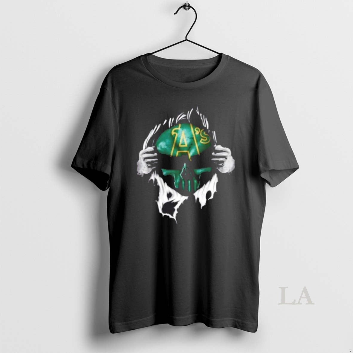 Original Ripped From The Chest Skull Deep Oakland Athletics Till The Grave