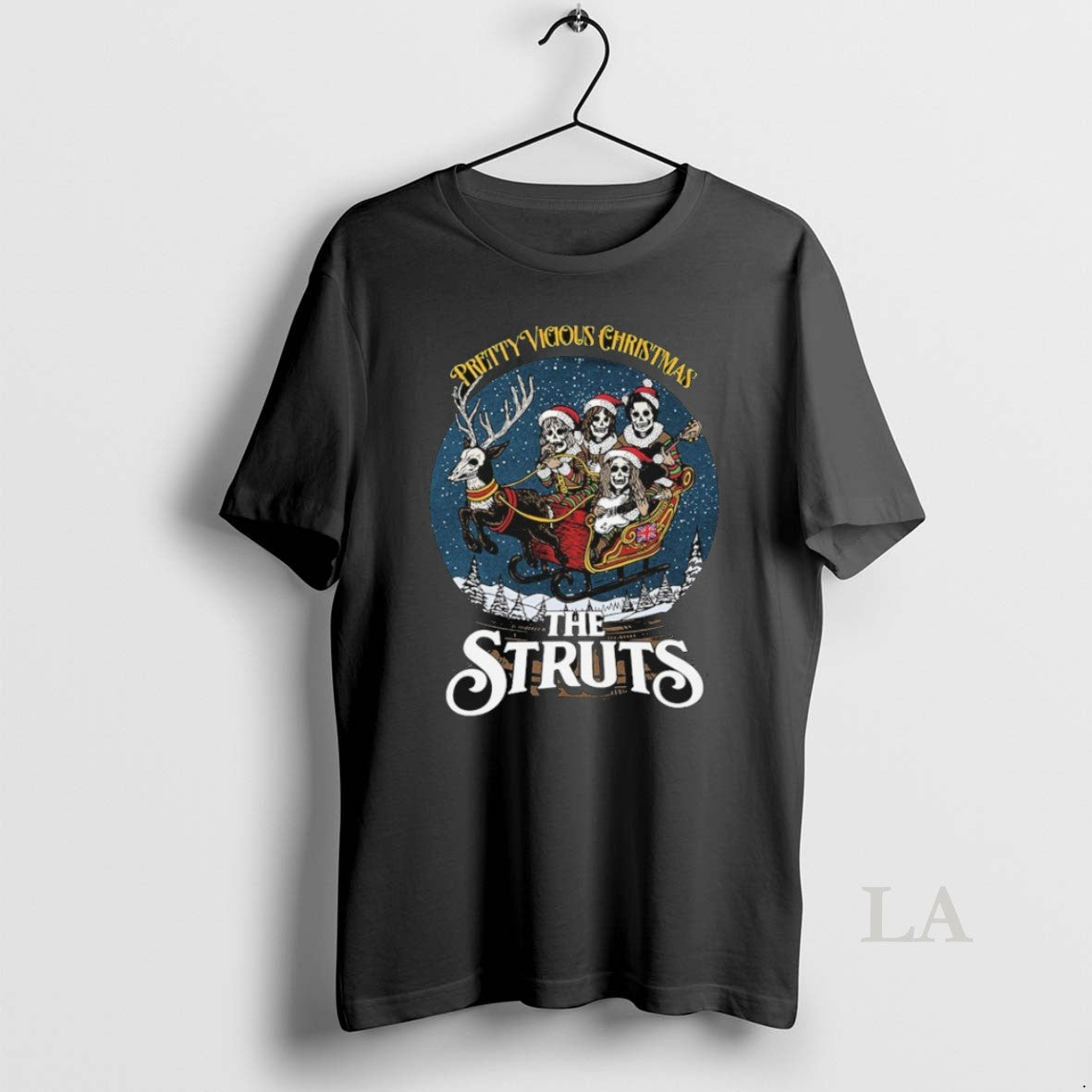 Original The Struts Pretty Vicious Christmas Reindeer Snow Globe