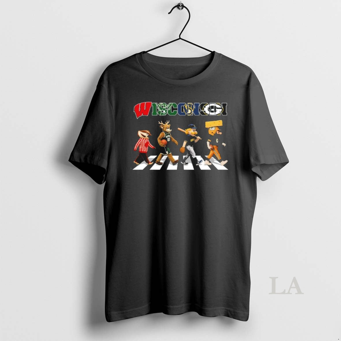 Original Wisconsin All Sports Teams Mascot Walking Road