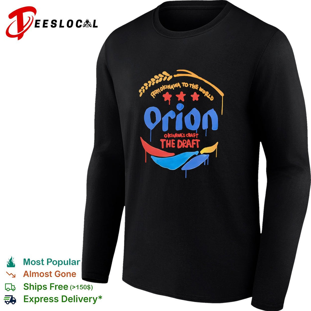 Orion from Okinawa to the world Okinawas craft the draft beer brand logo shirt