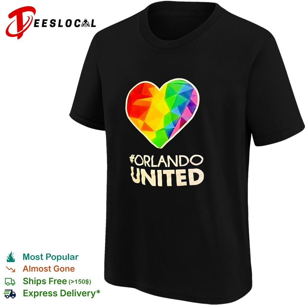 Orlando United Heart Rainbow Symbol LGBT Pride Awareness shirt