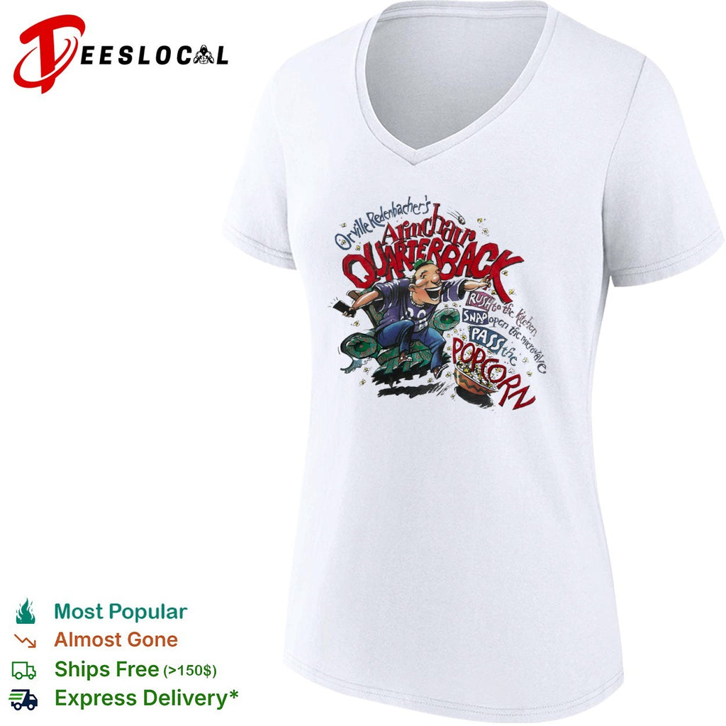 Orville Redenbacher Armchair Quarterback Rush to the kitchen Snap open microwave shirt