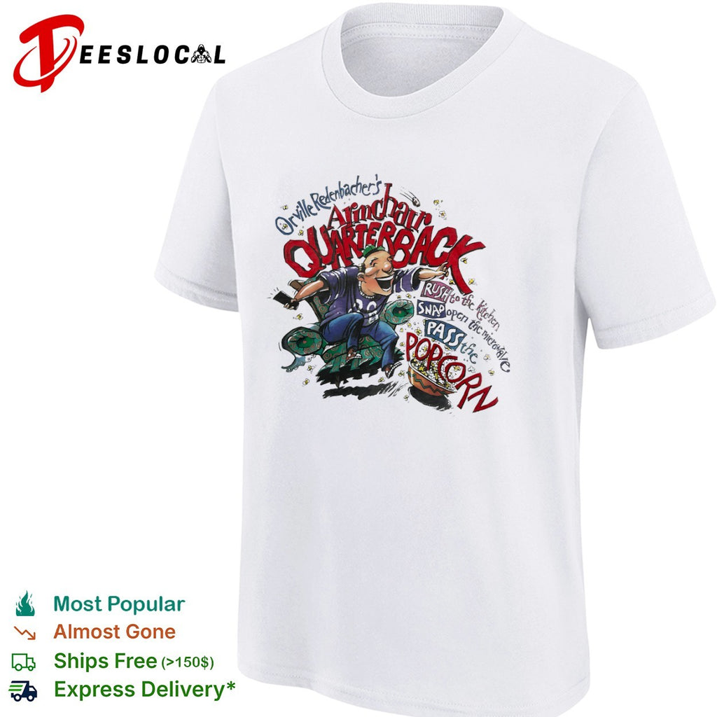 Orville Redenbacher Armchair Quarterback Rush to the kitchen Snap open microwave shirt