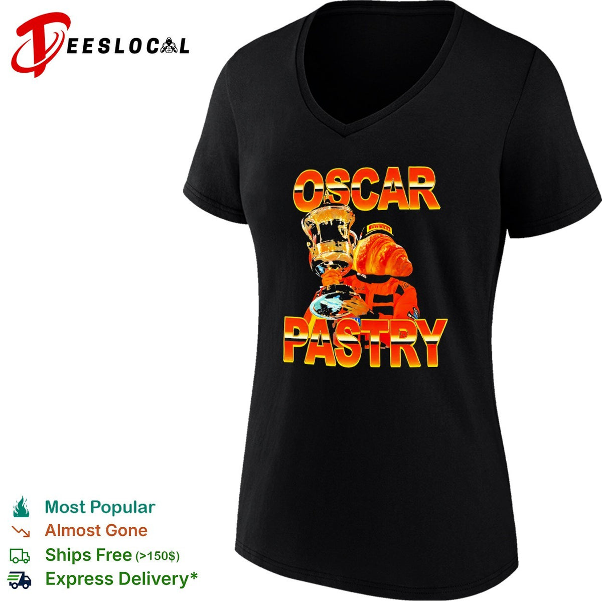 Oscar Piastri McLaren F1 Team Formula 1 Oscar Pastry Croissant shirt