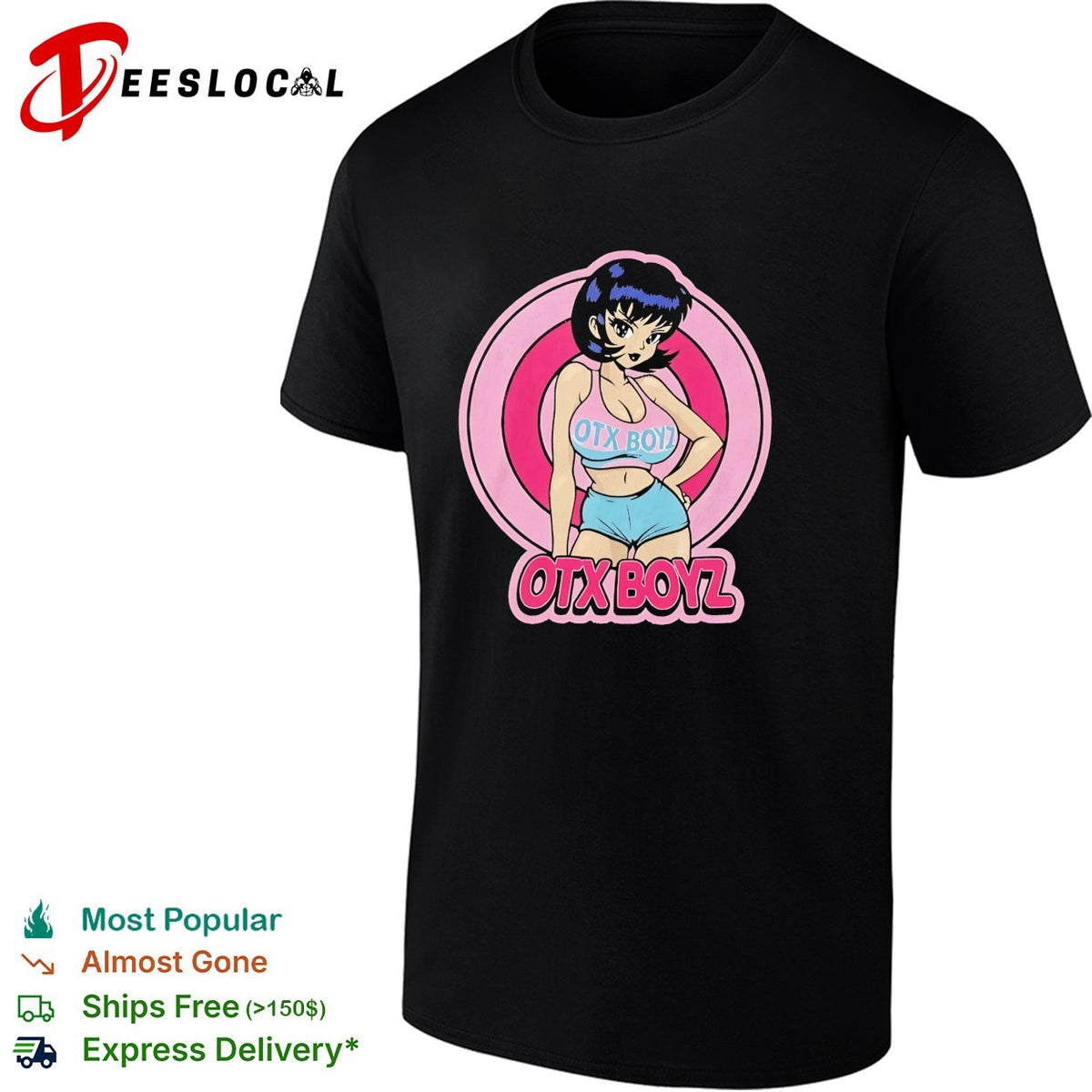Otx Boyz anime character print aesthetic nineties throwback pop shirt