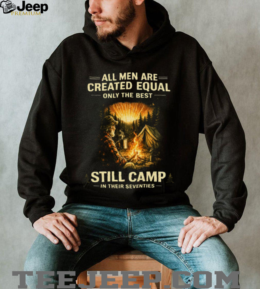 Outdoorsy Senior Gift Still Camp In Their Seventies T Shirt