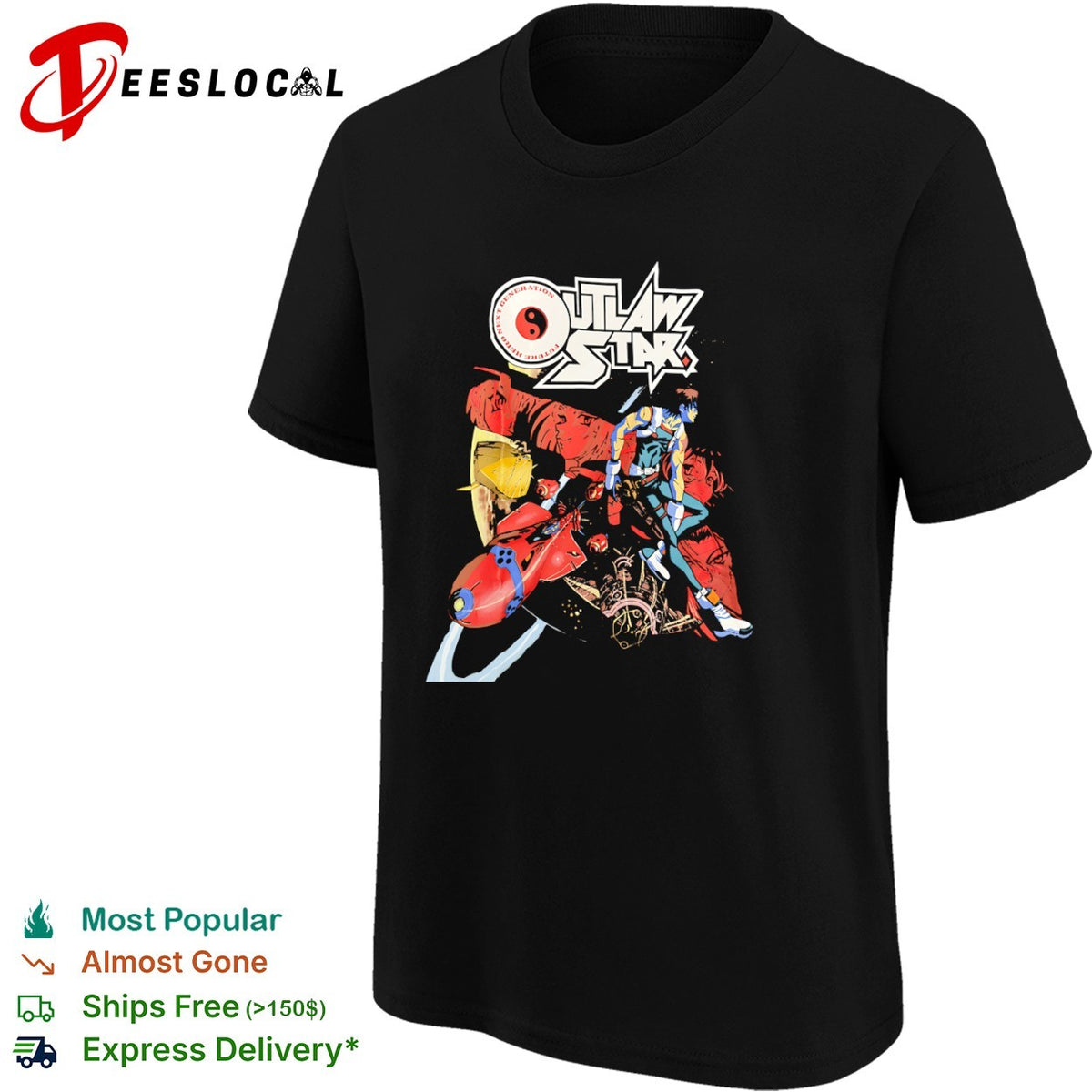 Outlaw Star Future Hero Next Generation Gene Starwind Anime Space Series shirt