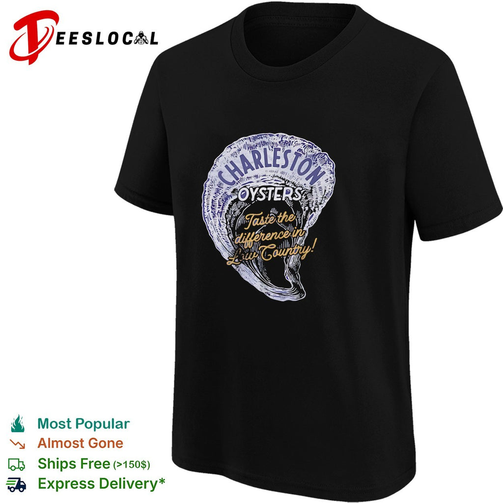 Oysters taste the difference low country vintage badge shirt