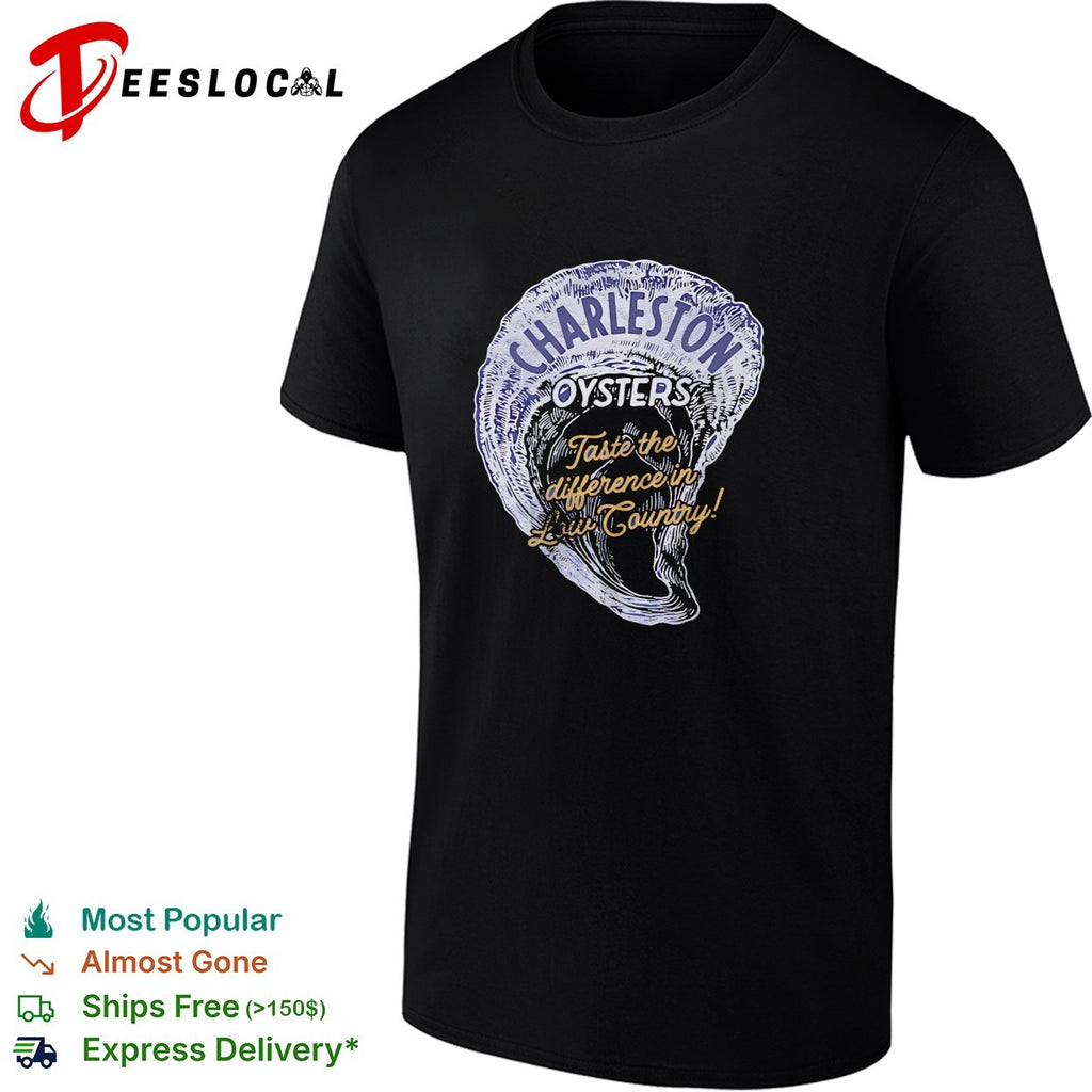 Oysters taste the difference low country vintage badge shirt
