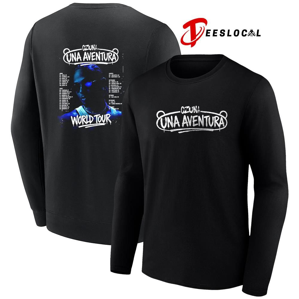 Ozuna Una Aventura world tour schedule dates graphic shirt