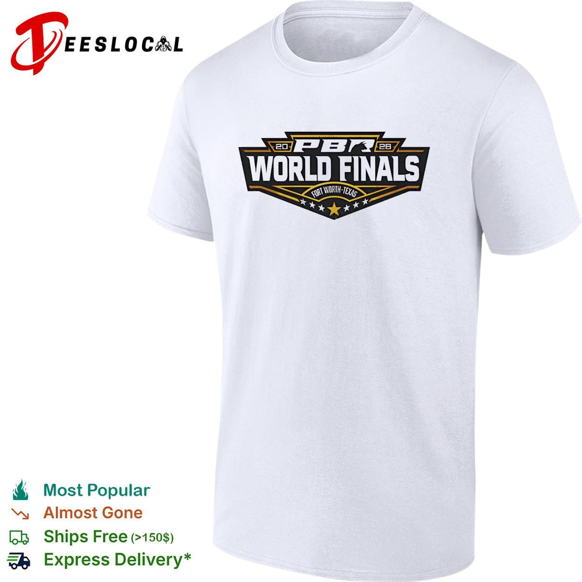 PBR World Finals Fort Worth Texas 2026 logo graphic shirt