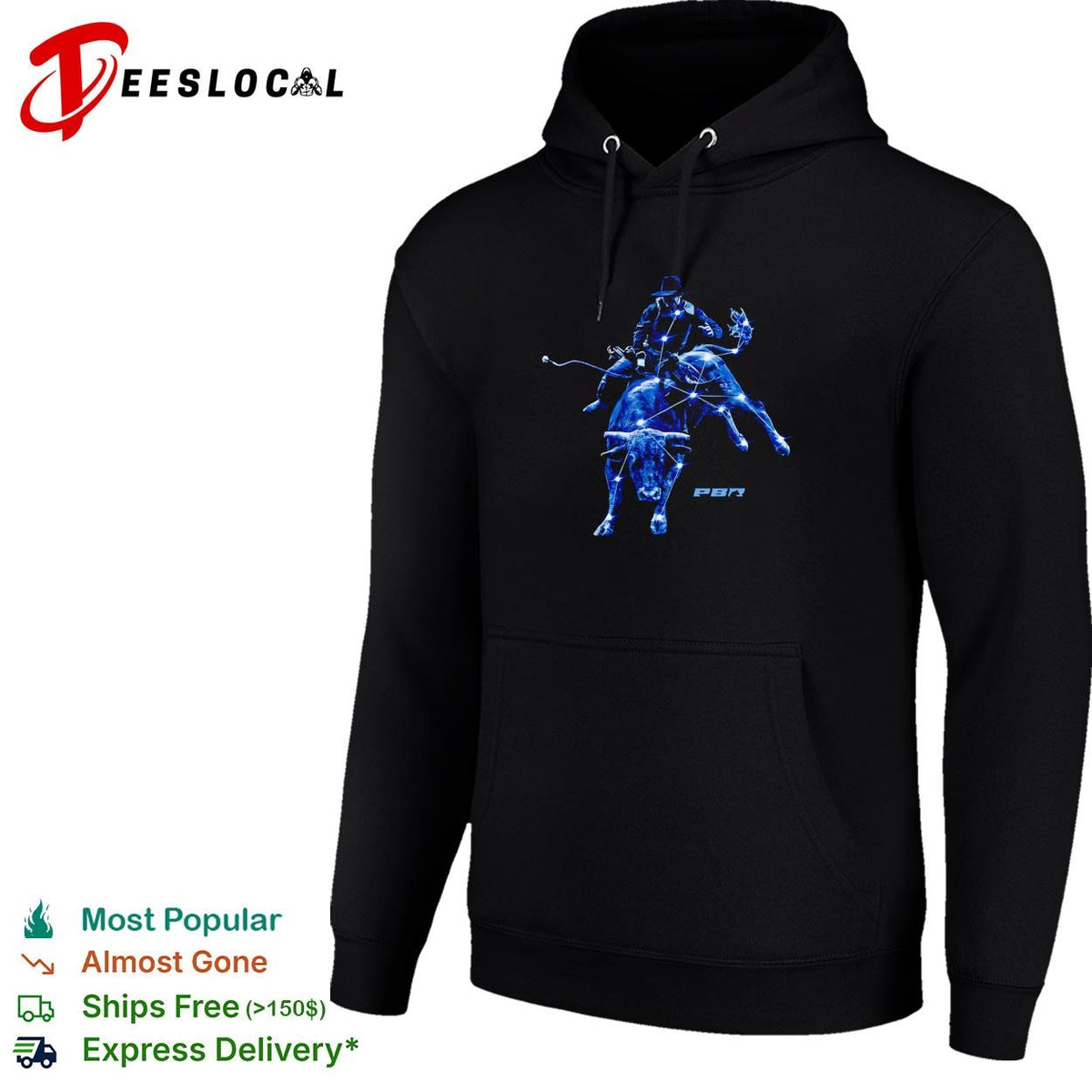 PBR bull rider constellation stars graphic shirt