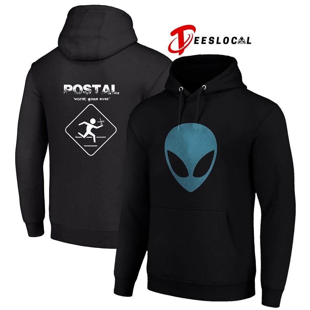 POSTAL worst game ever dude Alien head logo shirt