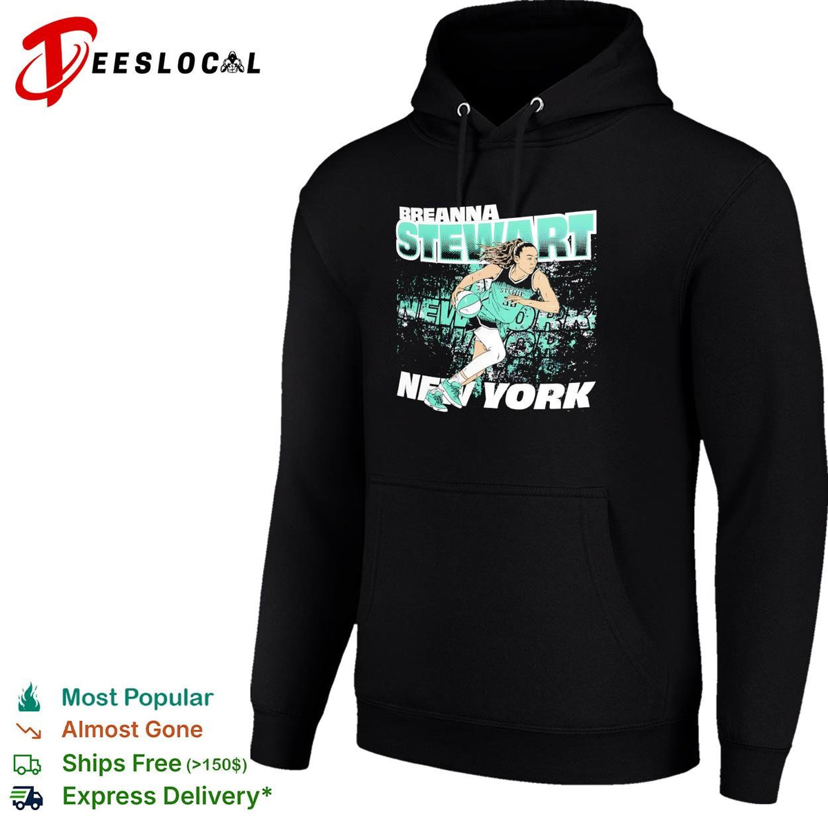 Breanna Stewart number 30 New York Liberty basketball action poster shirt