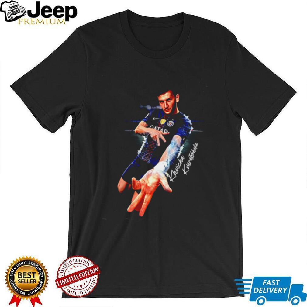 PSG Khvicha Kvaratskhelia Hip hop hand shirt