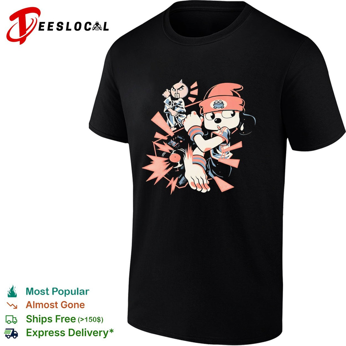 PaRappa the Rapper Chop Chop Master Onion Music Game Retro Nostalgia Video Game shirt