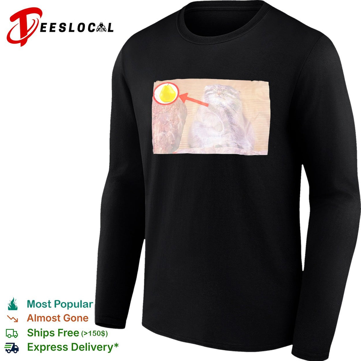 Pallas Cat Pear Meme Funny Internet Surreal Animal Shirt
