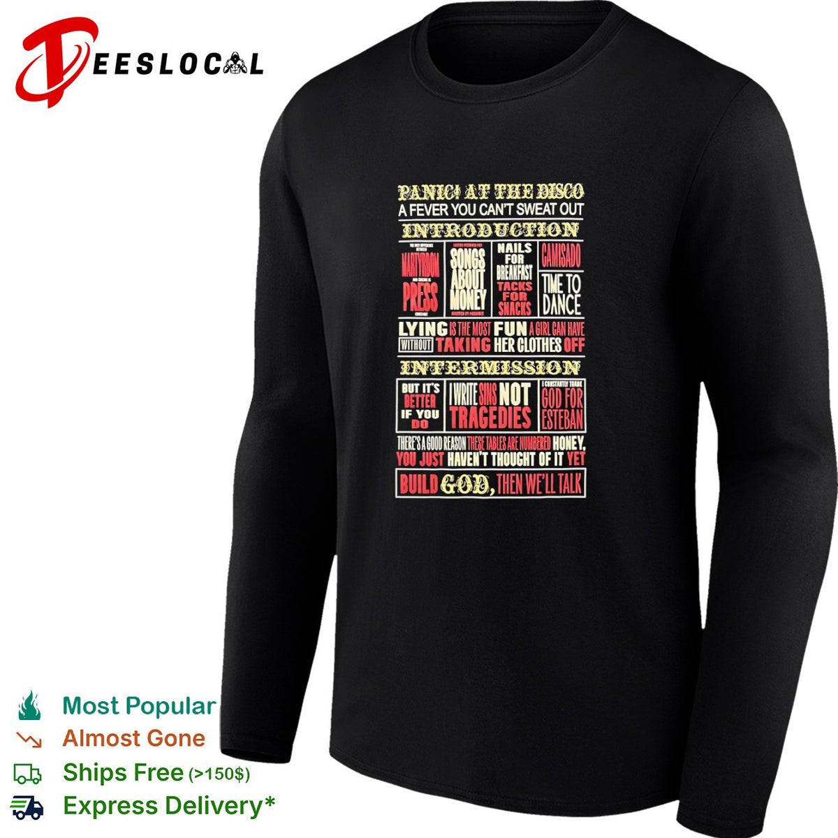 Panjc a fever you cannot sweat out tracklist lyrics concert tour shirt