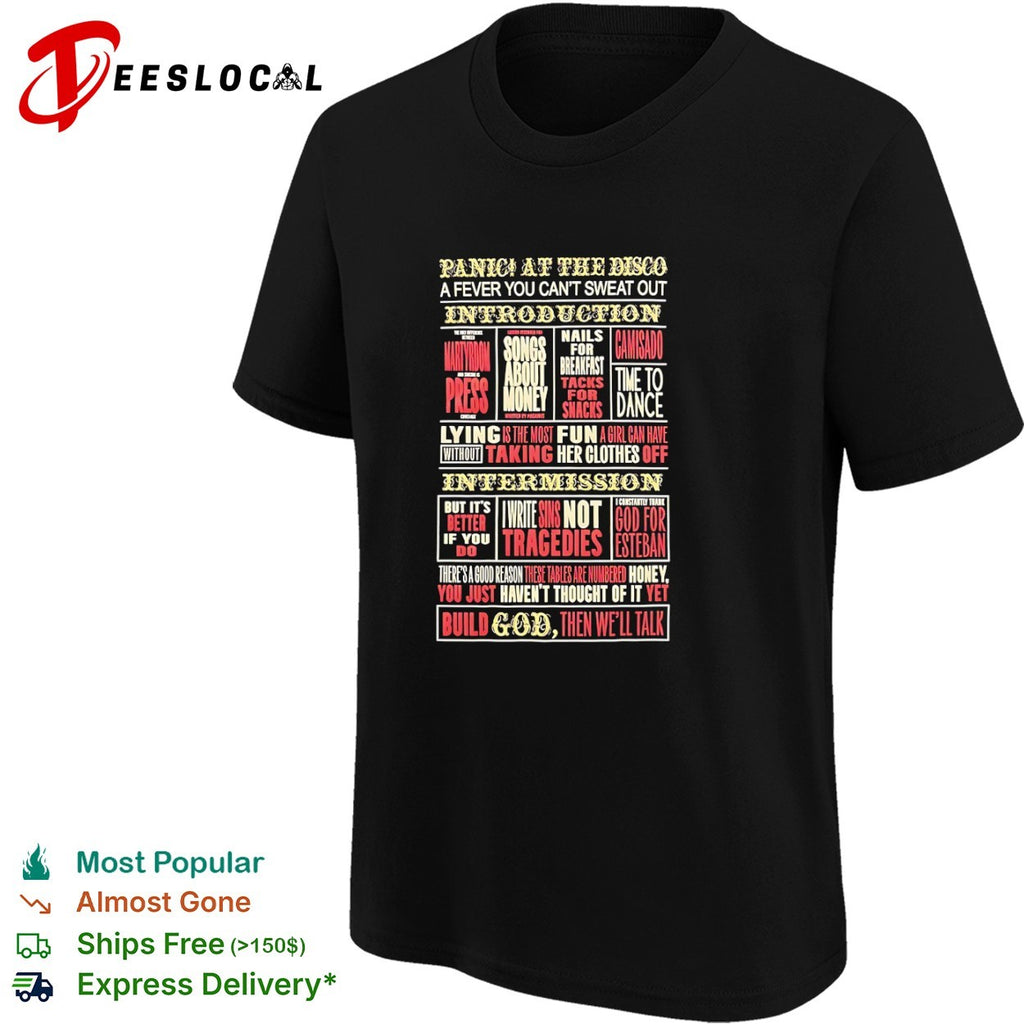 Panjc a fever you cannot sweat out tracklist lyrics concert tour shirt