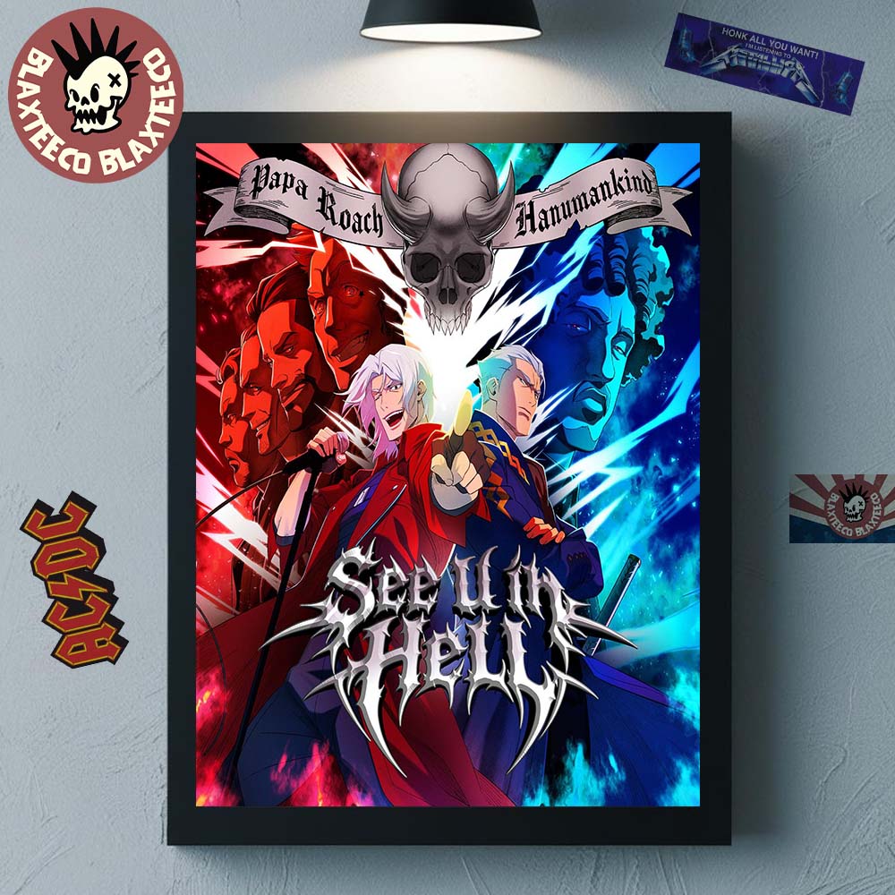 Papa Roach Ft Hanumankind Devil May Cry Season 2 See U In Hell Song Official Art Home Decor Poster Canvas