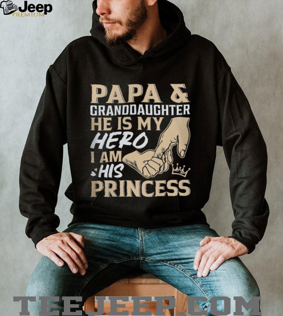 Papa and Granddaughter Hero and Princess Father’s Day T Shirt