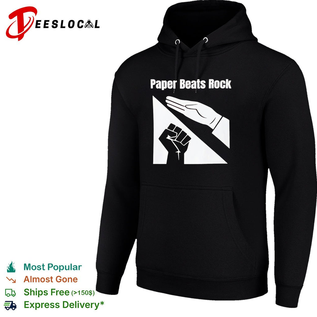 Paper Beats Rock Rock Paper Scissors Hand Gesture Fist Game shirt