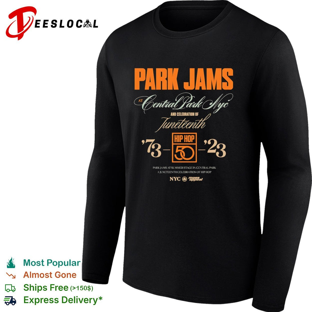 Park Jams Central Park NYC Juneteenth 1973 2023 Hip Hop 50 Summer Stage Mass shirt