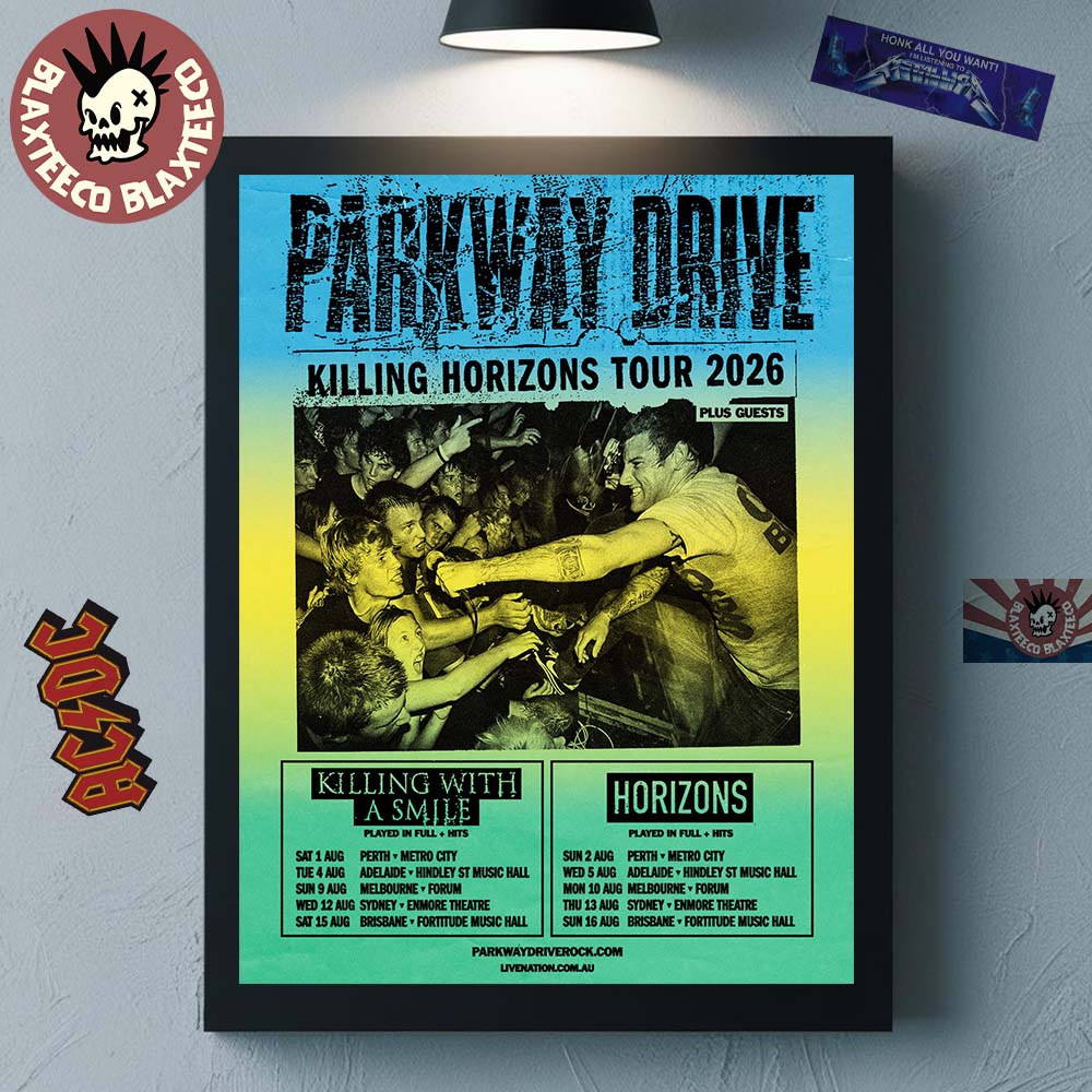 Parkway Drive Killing Horizons Tour 2026 Australia Schedule Dates Home Decor Poster Canvas