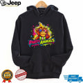 Party Animals Gorilla Sunglasses USA Flag Bowtie Neon Graphic T Shirt