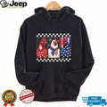 Patriotic Chicken Stars And Stripes Triple Rooster USA Independence shirt