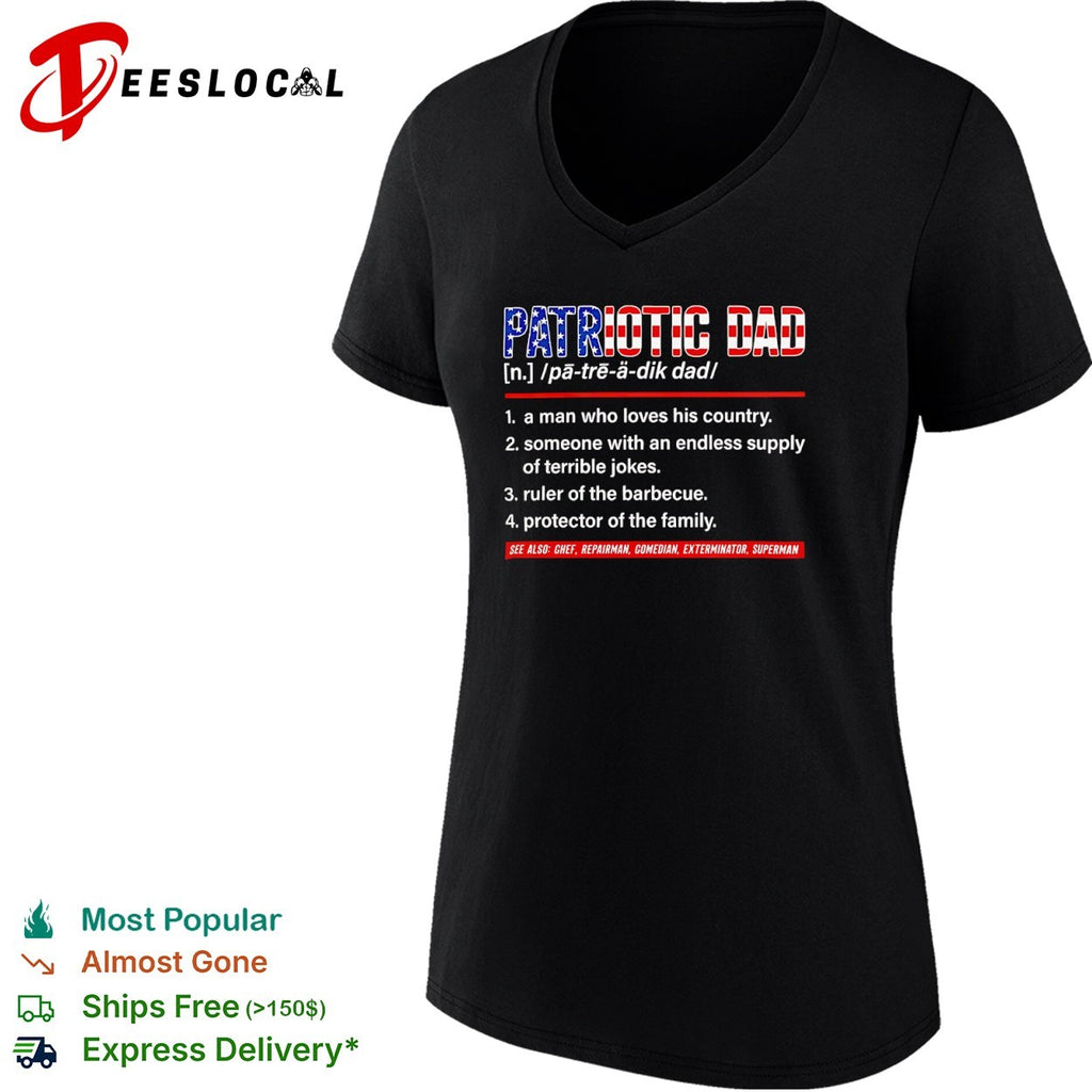 Patriotic Dad a man who loves his country flag shirt