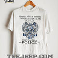 Patriotic Eagle Police Badge T Shirt Never Underestimate An Old Man