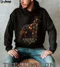 Patriotic German Shepherd America 1776 2026 Stained Glass Shirt