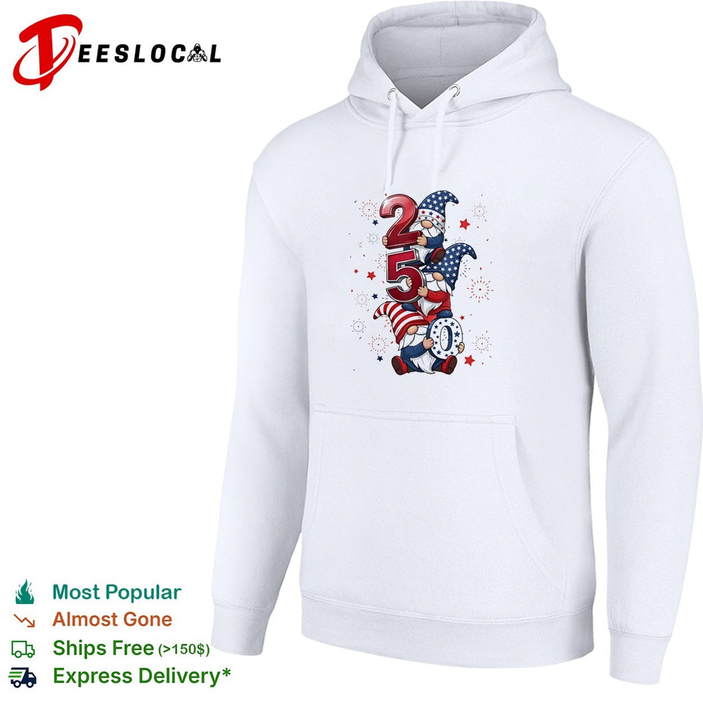 Patriotic Gnomes 250 Years of Independence Fourth of July America USA shirt