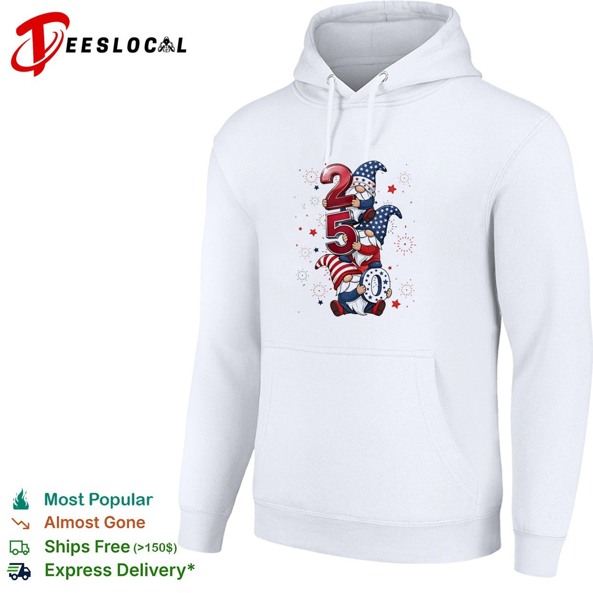 Patriotic Gnomes 250 Years of Independence Fourth of July America USA shirt