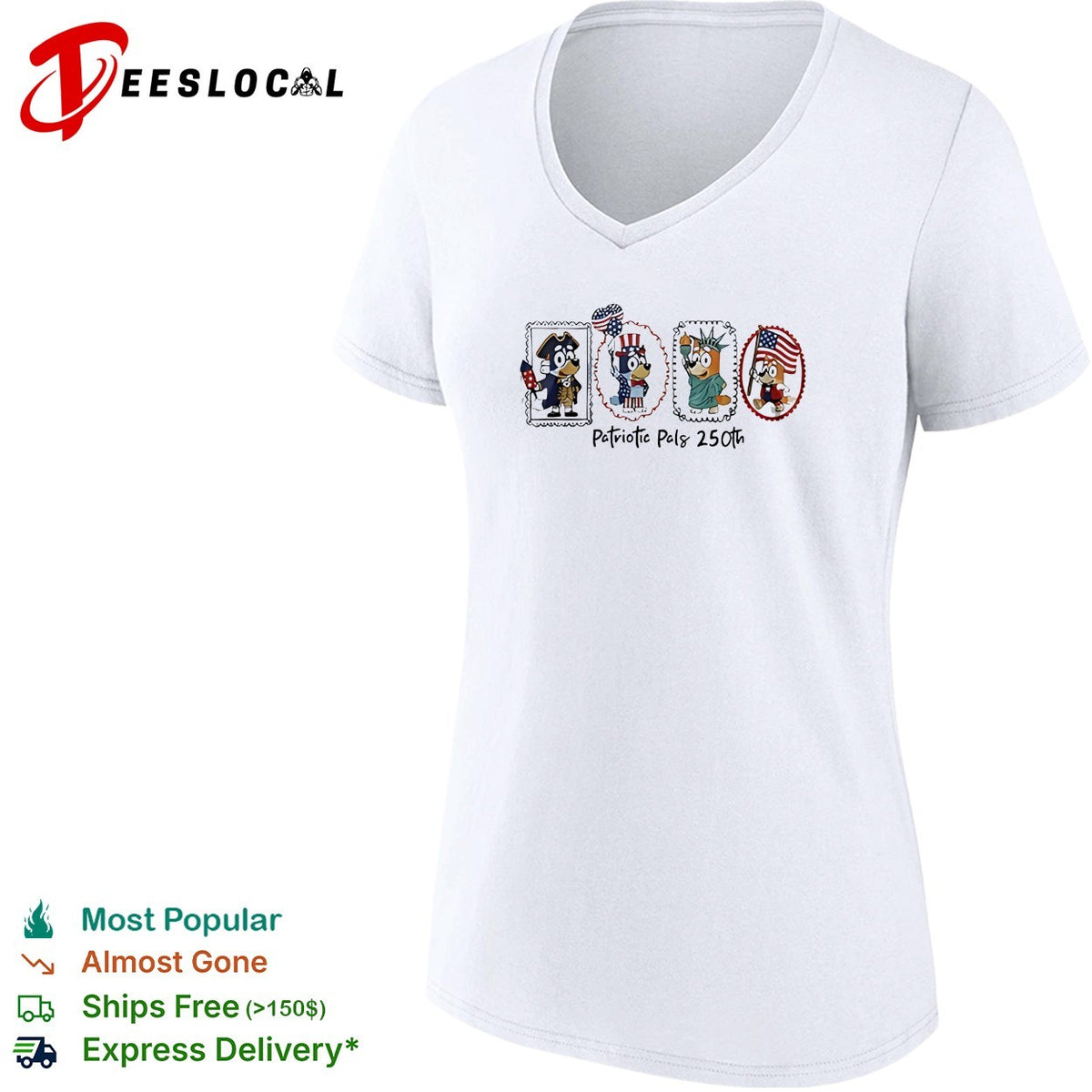 Patriotic pals 250th cartoon ducks colonial costume stamp frame illustration shirt