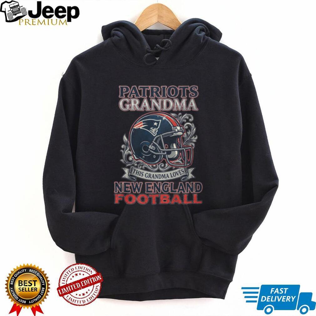 Patriots Grandma New England Football Fan Floral Helmet T Shirt
