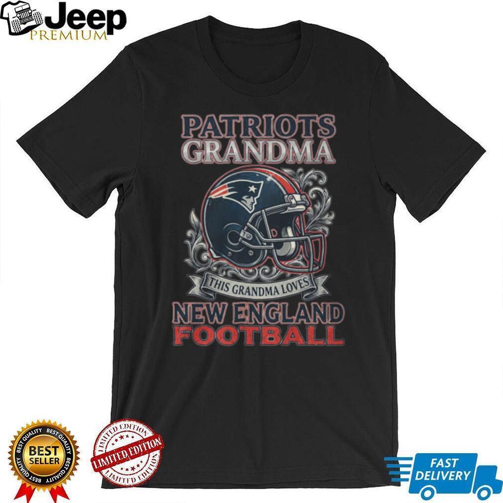 Patriots Grandma New England Football Fan Floral Helmet T Shirt