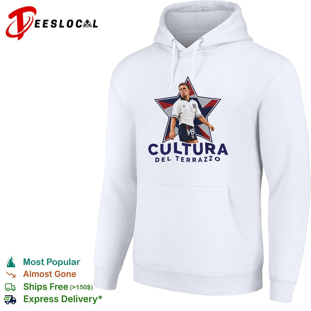 Paul Gascoigne England National Team Cultura del Terrazzo football soccer shirt